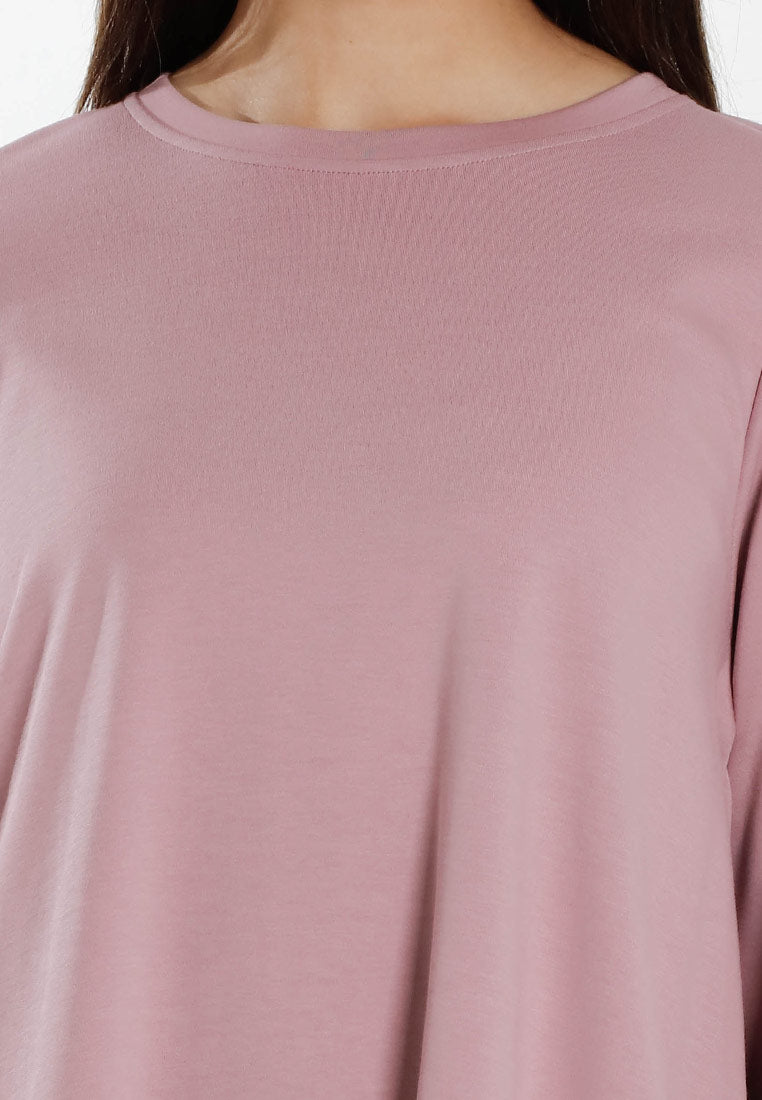Forest Baju Lengan Panjang Perempuan | Forest Ladies Cotton Interlock Long Sleeve Round Neck T-Shirt Loose Fit - 822414