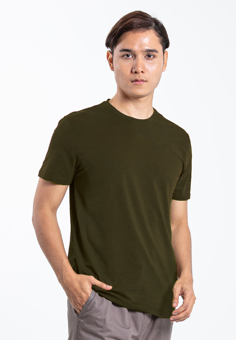 Forest Plus Size Premium Soft-Touch Cotton Slim Fit Plain Tee T Shirt Men - PL23791