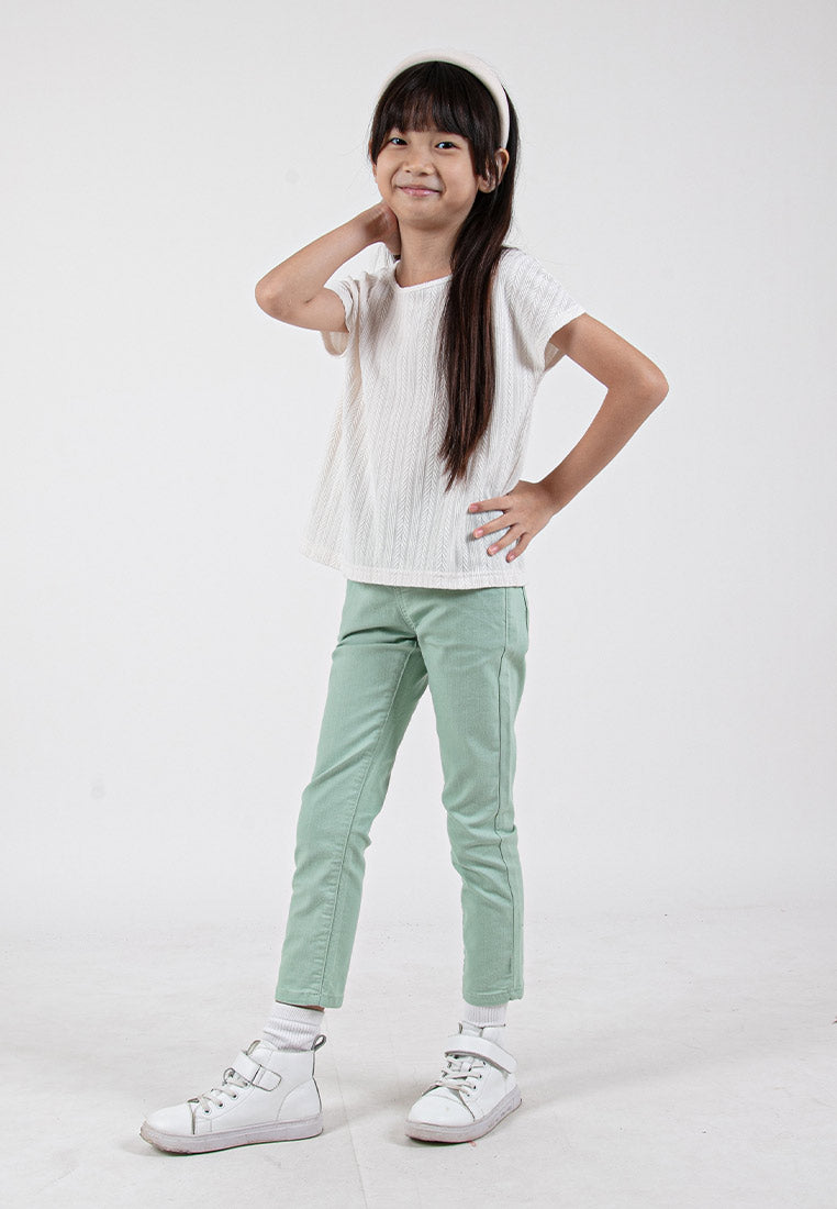 Forest Kids Girls Cotton Twill Skinny Cut Long Pants | Seluar Panjang Budak Perempuan - FK810005