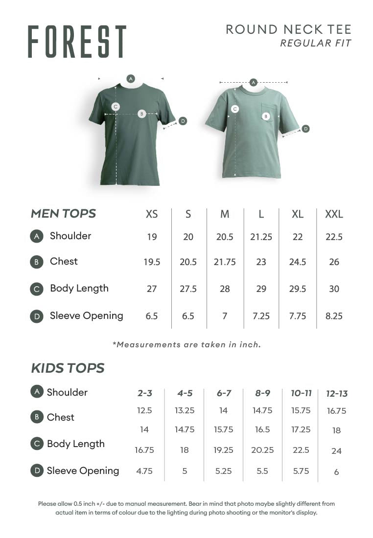 Forest x Disney Stitch Premium Weight Air-Cotton Round Neck Tee Family Men/Ladies/Kids - FW20147 / FW820147 / FWK20147
