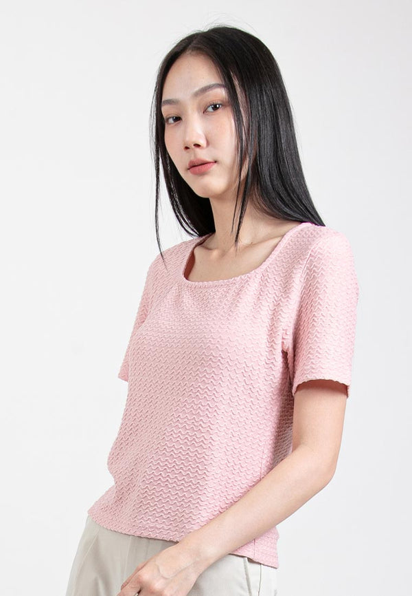 Forest Ladies Square Neck Knit Top Women Top | Baju Perempuan - 822358
