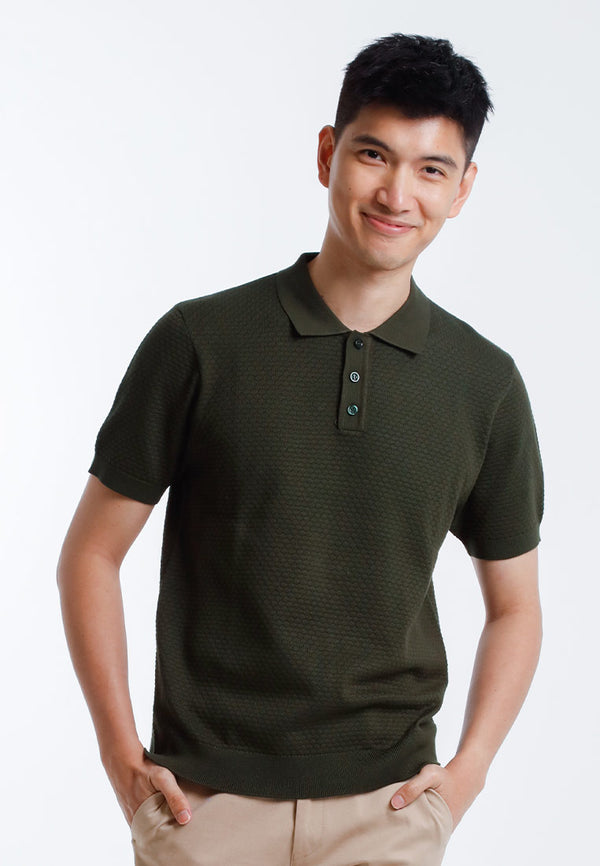 Alain Delon Baju Polo Lelaki | Alain Delon Mens Knits Polo Shirt Short Sleeve -16025003