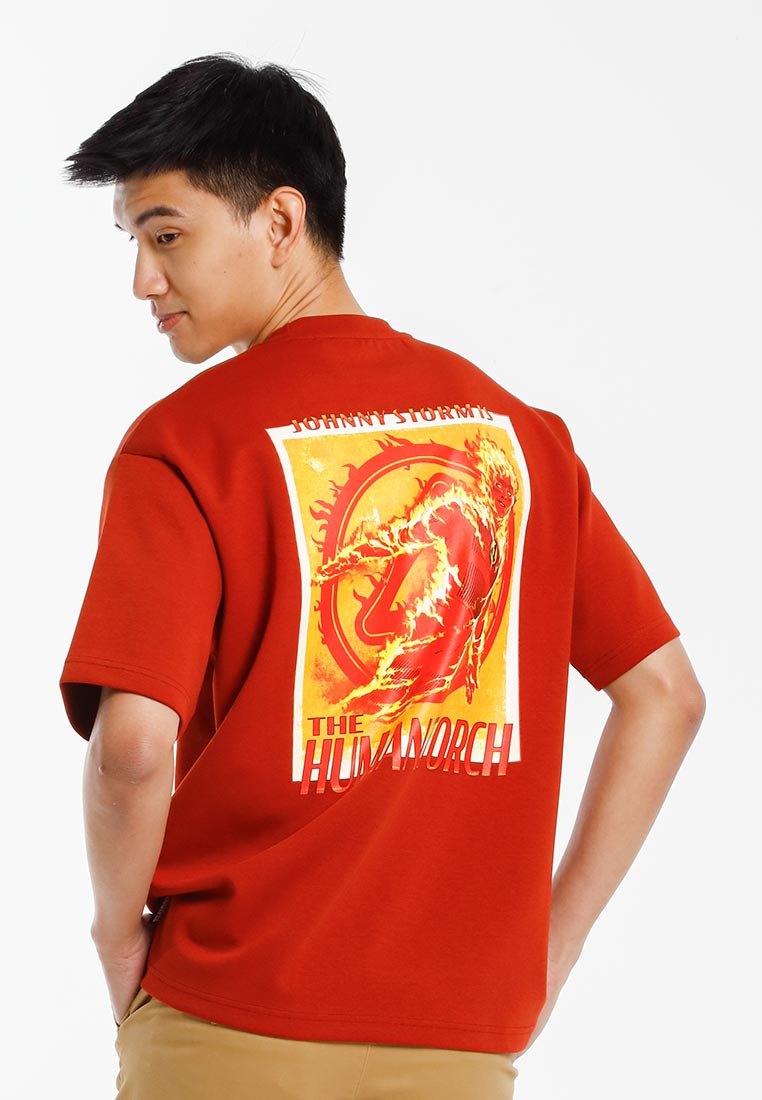 Forest Baju T Shirt Lelaki | Forest x Marvel Fantastic 4 Air-Cotton Oversized Heavy Weight Mens Tee - FA20025
