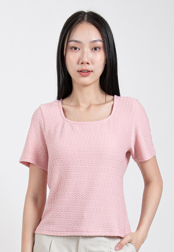Forest Ladies Square Neck Knit Top Women Top | Baju Perempuan - 822358