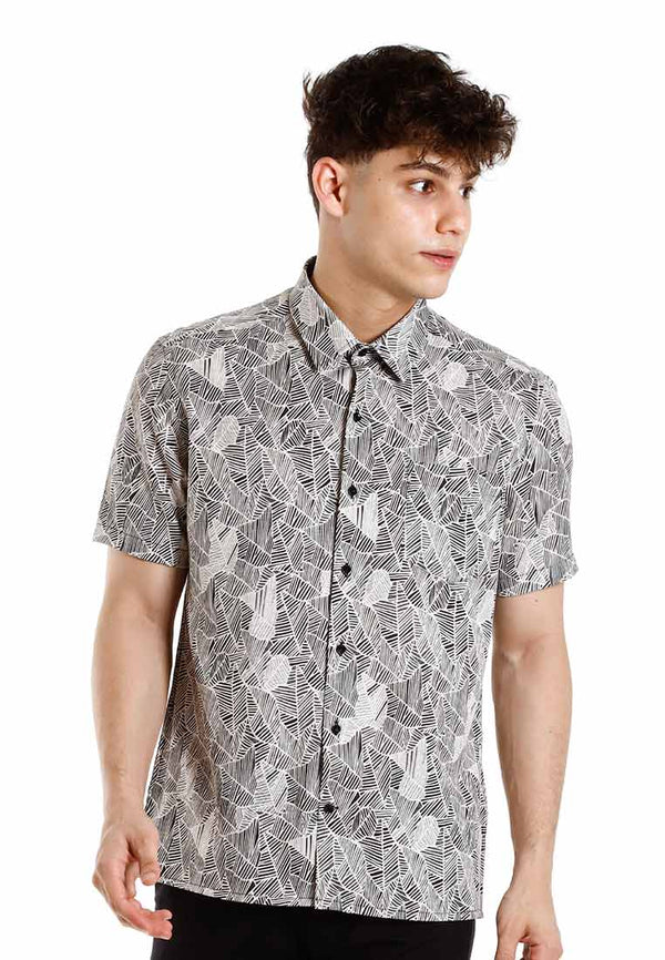 Alain Delon Microspdx with pocket modern fit floral - 14424016