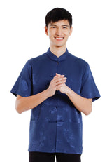 Alain Delon 2025 CNY Men Traditional PV Short Sleeve Shirt Tang Suit | Sam Fu | å”è£… -14525001