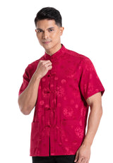 Alain Delon 2025 CNY Men Traditional PV Short Sleeve Shirt Tang Suit | Sam Fu | 唐装 - 14525002