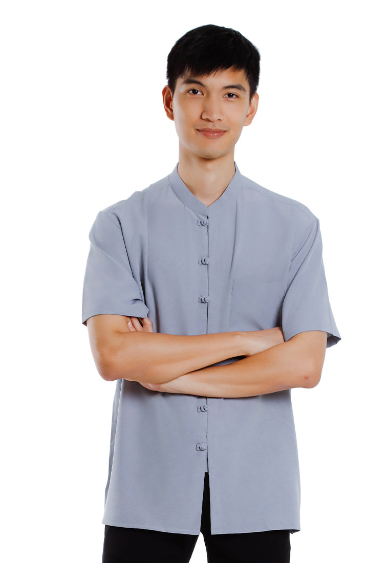 Alain Delon 2025 CNY Men Traditional PV Short Sleeve Shirt Tang Suit | Sam Fu | 唐装 -14525007