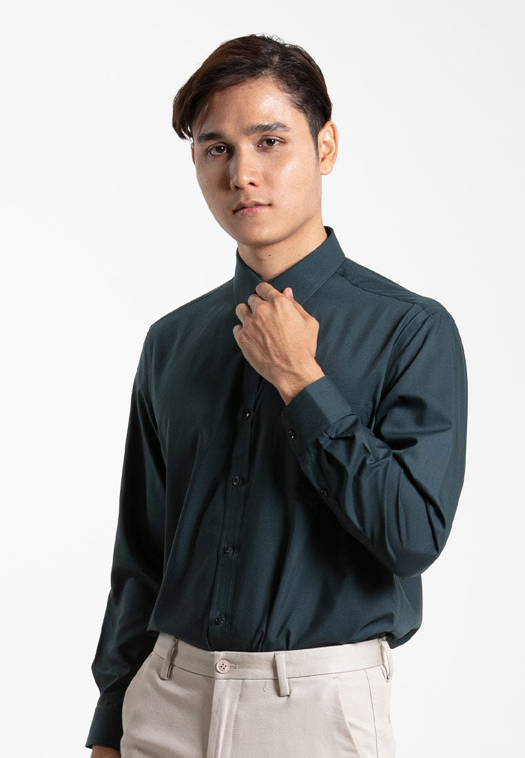 Alain Delon Long Sleeve Regular Fit Plain Business Shirt  - 15024006