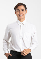 Alain Delon Long Sleeve Regular Fit Plain Business Shirt  - 15024006