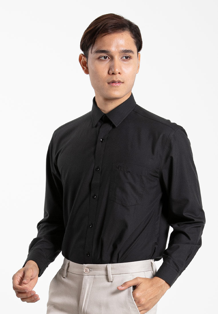 Alain Delon Long Sleeve Regular Fit Plain Business Shirt  - 15024006