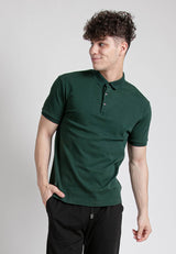 Forest Premium Weight Cotton 220gsm Interlock Knitted Polo Tee - 23635B