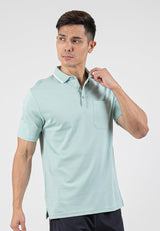 Forest Premium Weight Cotton 220gsm Interlock Knitted Pocket Polo Tee | Baju T Shirt Lelaki - 23765