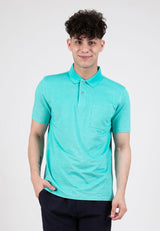 Forest Two Tone Pique Cotton Regular Fit Polo T Shirt Men Collar Tee with Pocket | Baju T shirt Lelaki Polo - 23810