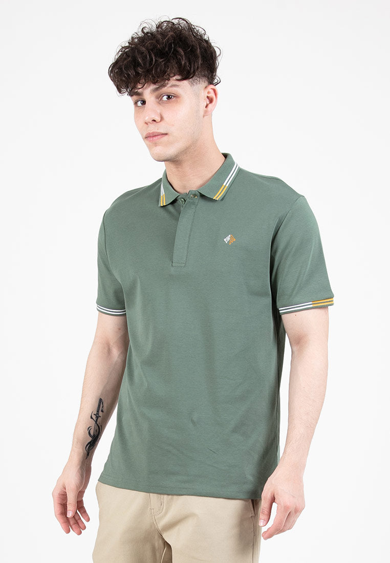 Forest Premium Weight Cotton Polo Tee 220gsm Interlock Knitted Polo T Shirt | Baju T Shirt Lelaki - 23860