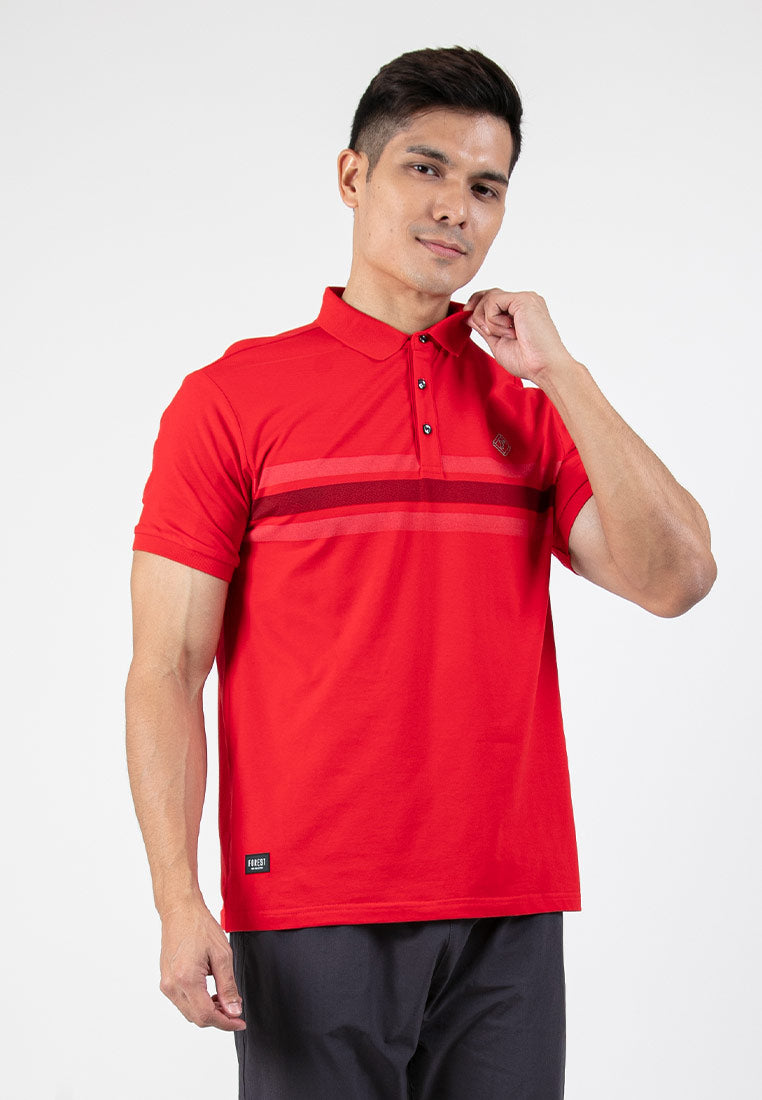 Forest Stretchable Casual Polo Tee Slim Fit Polo T Shirt Men | Baju T Shirt Lelaki - 23873