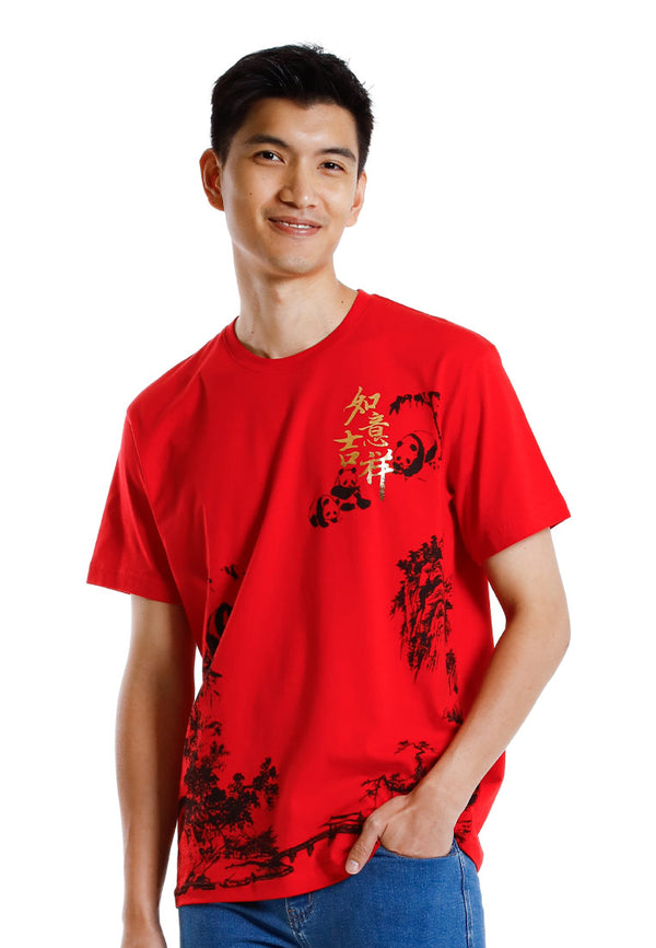 Forest CNY Round Neck Printed Men /Ladies/ Kids Tee | CNY 2025 Family T-Shirt - 24027 / FK20303