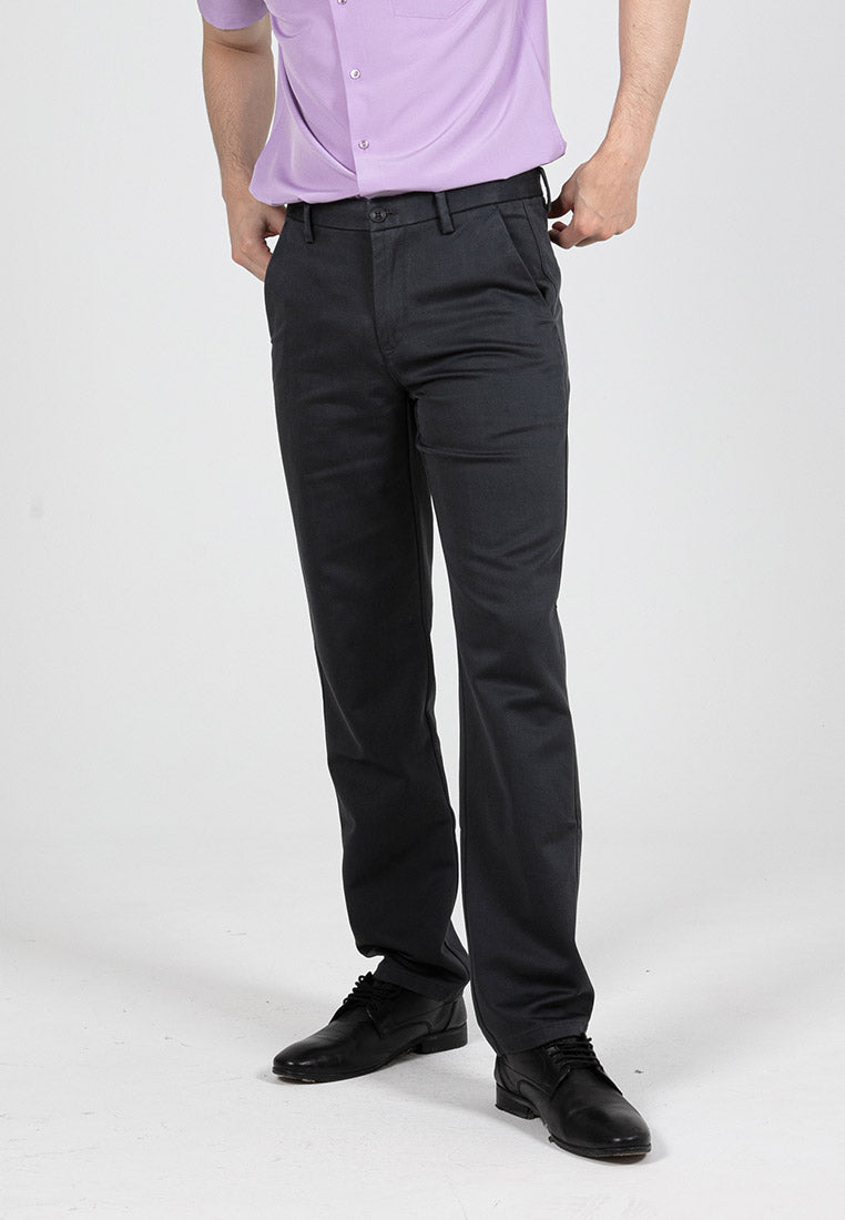 Byford Slim Fit Flat Front Cotton Pants - 3223001A