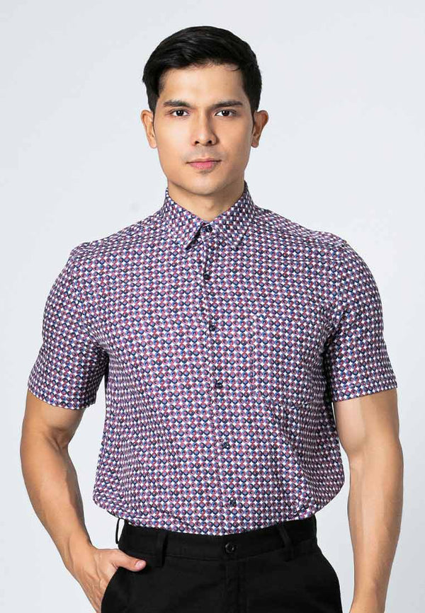 Byford Stretchable Printed Short Sleeve Shirt - 3424002F