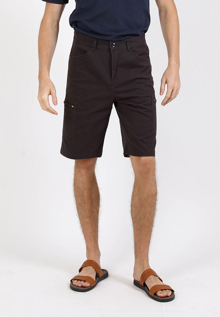 Forest Stretchable Cotton Twill Cargo Bermuda Shorts | Seluar Pendek Lelaki - 670205
