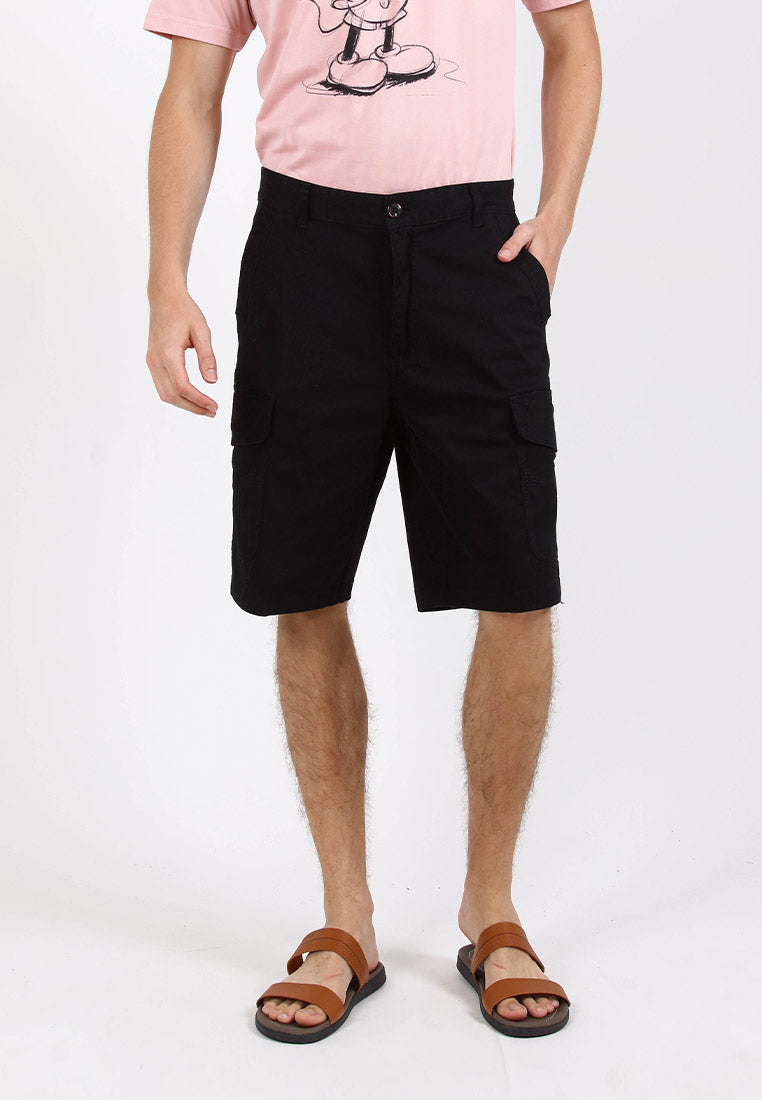 Forest Stretchable Cotton Twill Cargo Bermuda Shorts | Seluar Pendek Lelaki - 670206