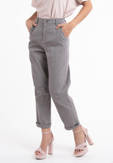 Forest Ladies Cotton Twill Bermuda Button Waist Casual Chino Long Pants | Seluar Perempuan - 810443