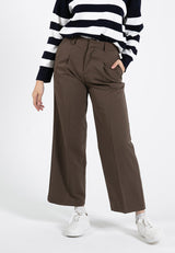 Forest Ladies Tailored Pleated Long Pants Women Wide Leg Pants | Seluar Panjang Perempuan - 810491