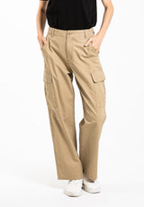 Forest Ladies Cotton Twill Elastic Waisted Cargo Pants Women Long Pants | Seluar Panjang Perempuan - 810492