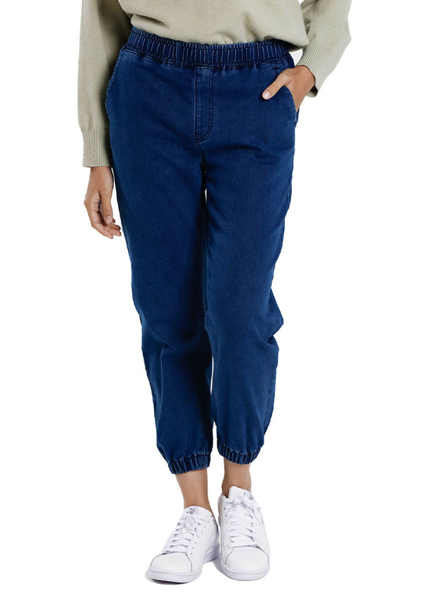 Forest Ladies Stretchable Denim Jersey Jogger Pants | Seluar Jeans Perempuan - 810505