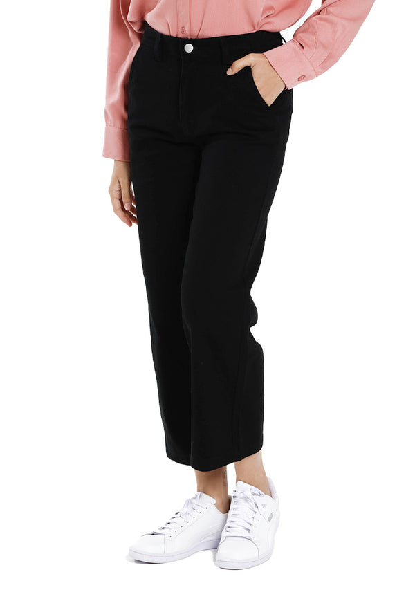 Forest Ladies Elastic Waist Stretchable Cropped Jeans Women Denim Long Pants | Seluar Jeans Perempuan - 810511