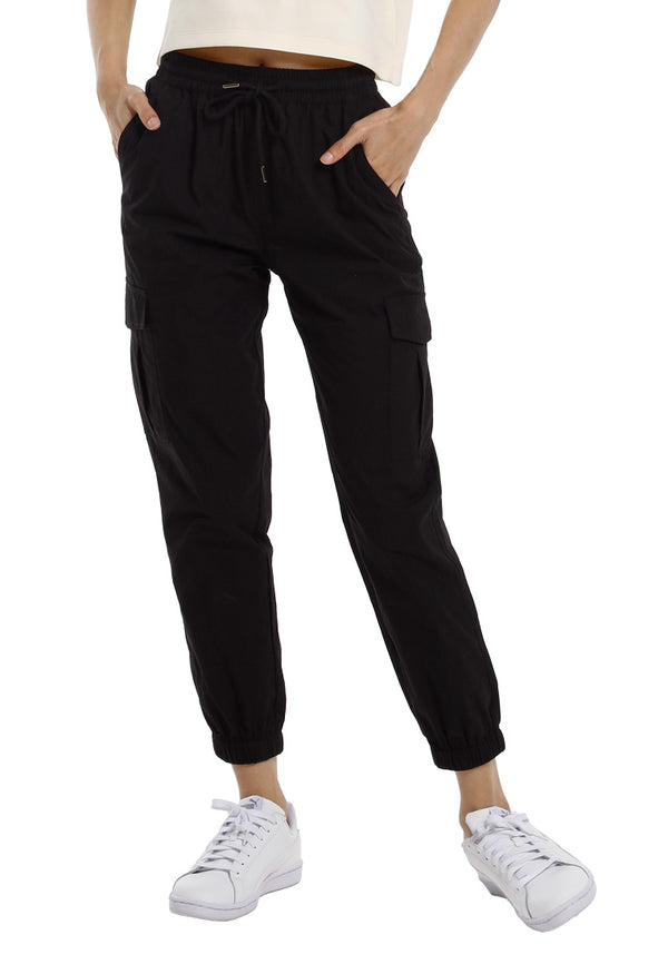 Forest Ladies Cotton Nylon Elastic Waist Cargo Pants Women Jogger Long Pants | Seluar Cargo Perempuan - 810517