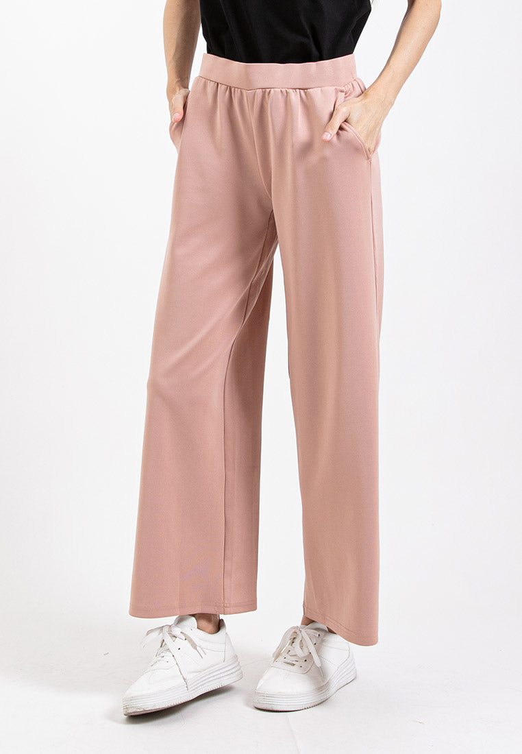 Forest Ladies Wide Leg Pants Roman Women Casual Long Pants | Seluar Perempuan - 810533