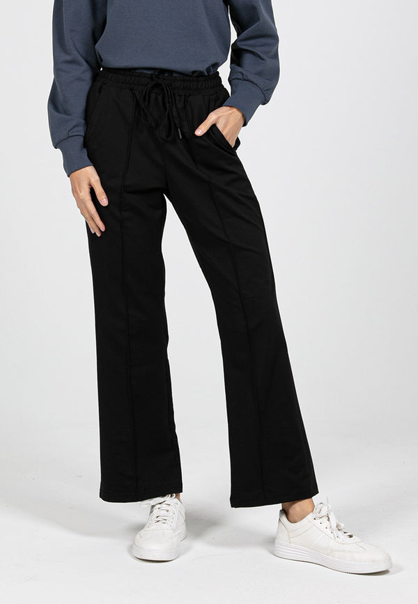 Forest Ladies Casual Polyester Elastic Waist Women Casual Wide Leg Long Pants |Seluar Panjang Perempuan Palazzo - 810541