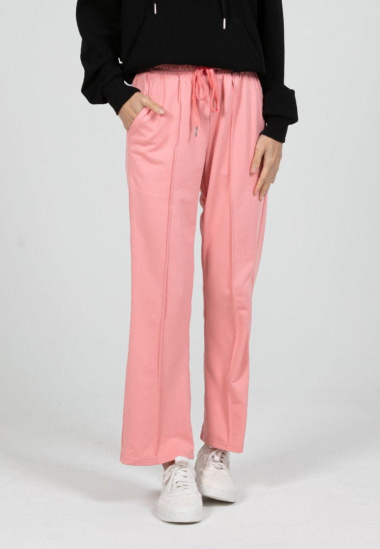 Forest Ladies Casual Polyester Elastic Waist Women Casual Wide Leg Long Pants |Seluar Panjang Perempuan Palazzo - 810541