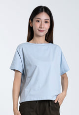 Forest Ladies Premium Soft-Touch Cotton Crew Neck Drape Tshirt Women | Baju T Shirt Perempuan - 822101