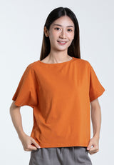 Forest Ladies Premium Soft-Touch Cotton Crew Neck Drape Tshirt Women | Baju T Shirt Perempuan - 822101