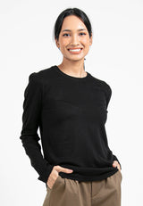 Forest Ladies Casual Basic Plain Long Sleeve Knit Sweater | Baju Perempuan Lengan Panjang - 822341