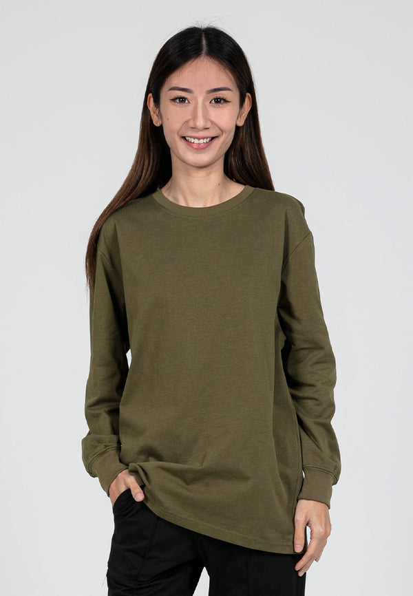 Forest Ladies Premium Cotton Loose Fit Long Sleeve Tee - 822342B