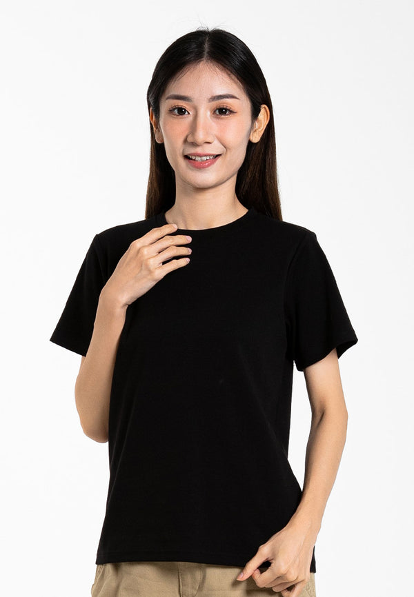 Forest Ladies Cotton Interlock Short Sleeve Round Neck T-Shirt Women Plain Tee | Baju Lengan Pendek Perempuan - 822422