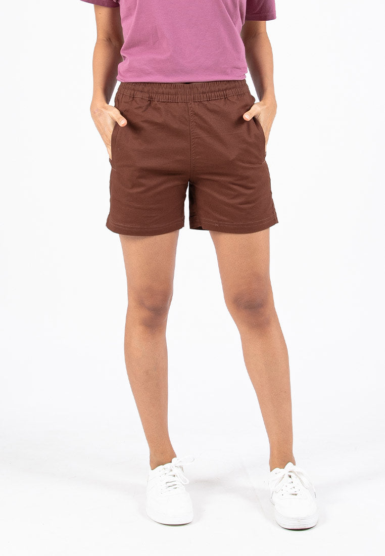 Forest Ladies 14/15" Cotton Twill Elastic Waist Casual Shorts Pants | Seluar Pendek Perempuan - 860138