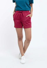 Forest Ladies Plain Shorts Elastic Roman Short Pants Women | Seluar Pendek Perempuan - 860146