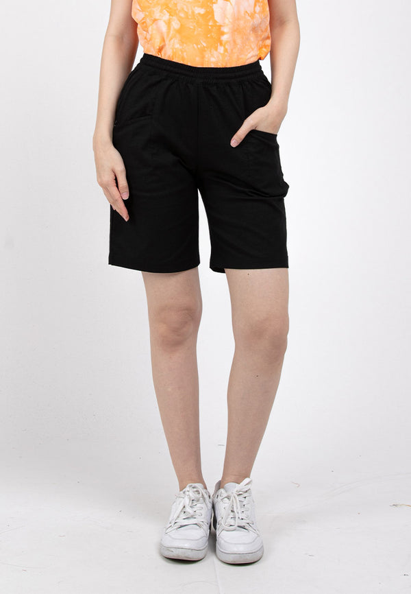 Forest Ladies 18/19" Cotton Linen Bermuda Shorts Women Short Pants Women | Seluar Perempuan - 860150