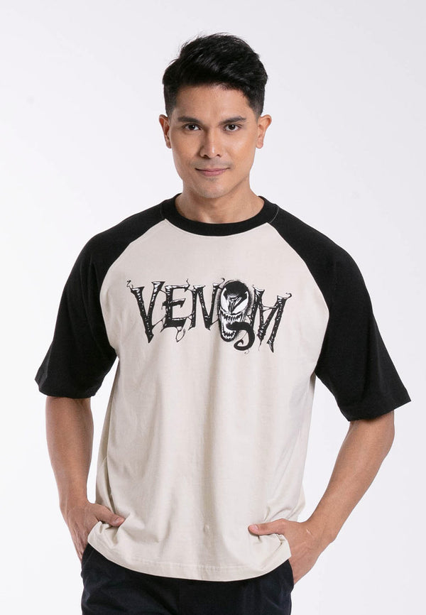 Forest x Marvel Venom Premium Cotton 220gsm Oversized Round Neck Tee - FA20015