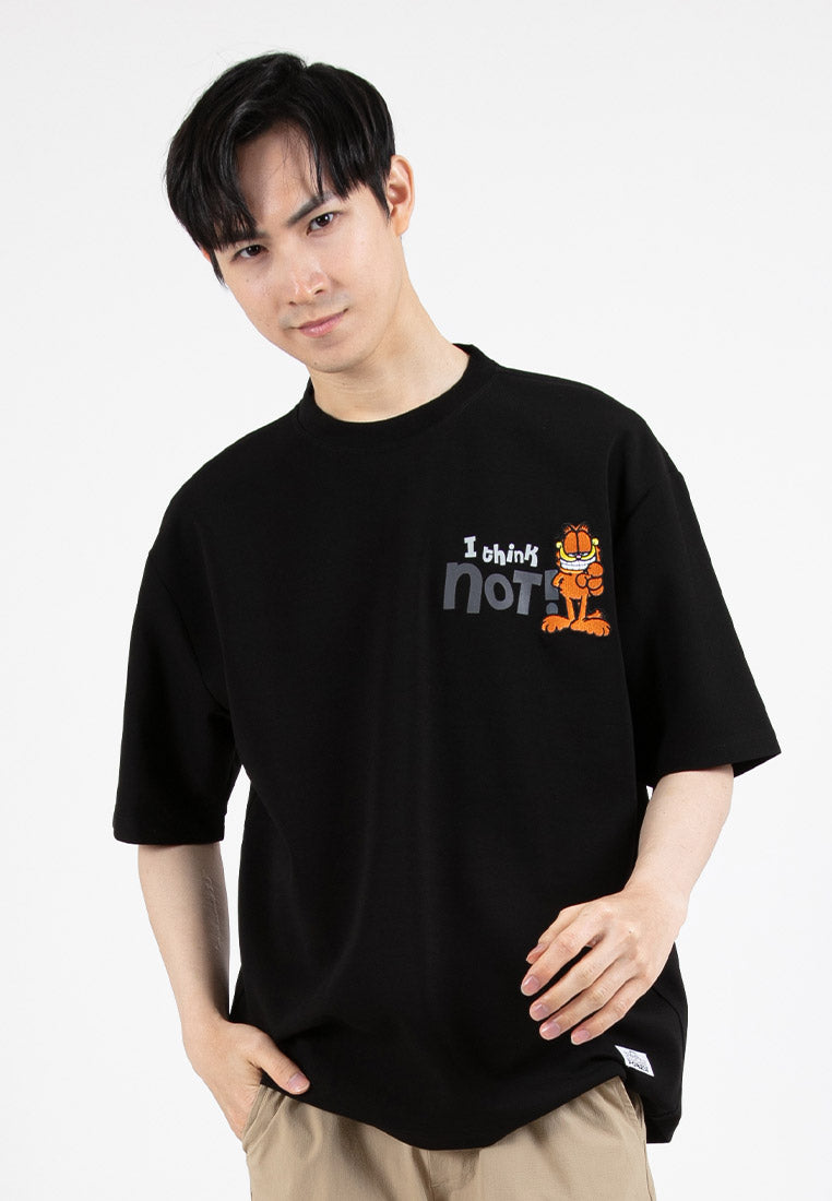 Forest x Garfield Heavy Weight Fabric Embroidered Round Neck Family Tee Men / Ladies/ Kids - FG20006/ FG820006/ FGK20006