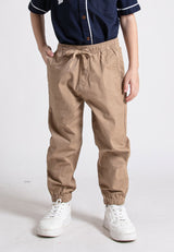 Forest Kids Unisex 100% Cotton Twill Stretchable Girl Boy Trouser Long Pants Kids l Seluar Panjang Budak - FK1009