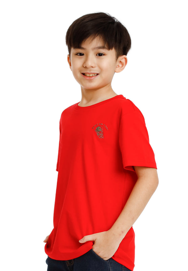 Forest Kids Unisex Soft-touch 100% Cotton Regular Fit Stretchable Round Neck T Shirt Kids | T Shirt Baju Budak - FK20273