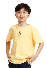 Forest Kids Unisex Soft-touch 100% Cotton Regular Fit Stretchable Round Neck T Shirt Kids | T Shirt Baju Budak - FK20275