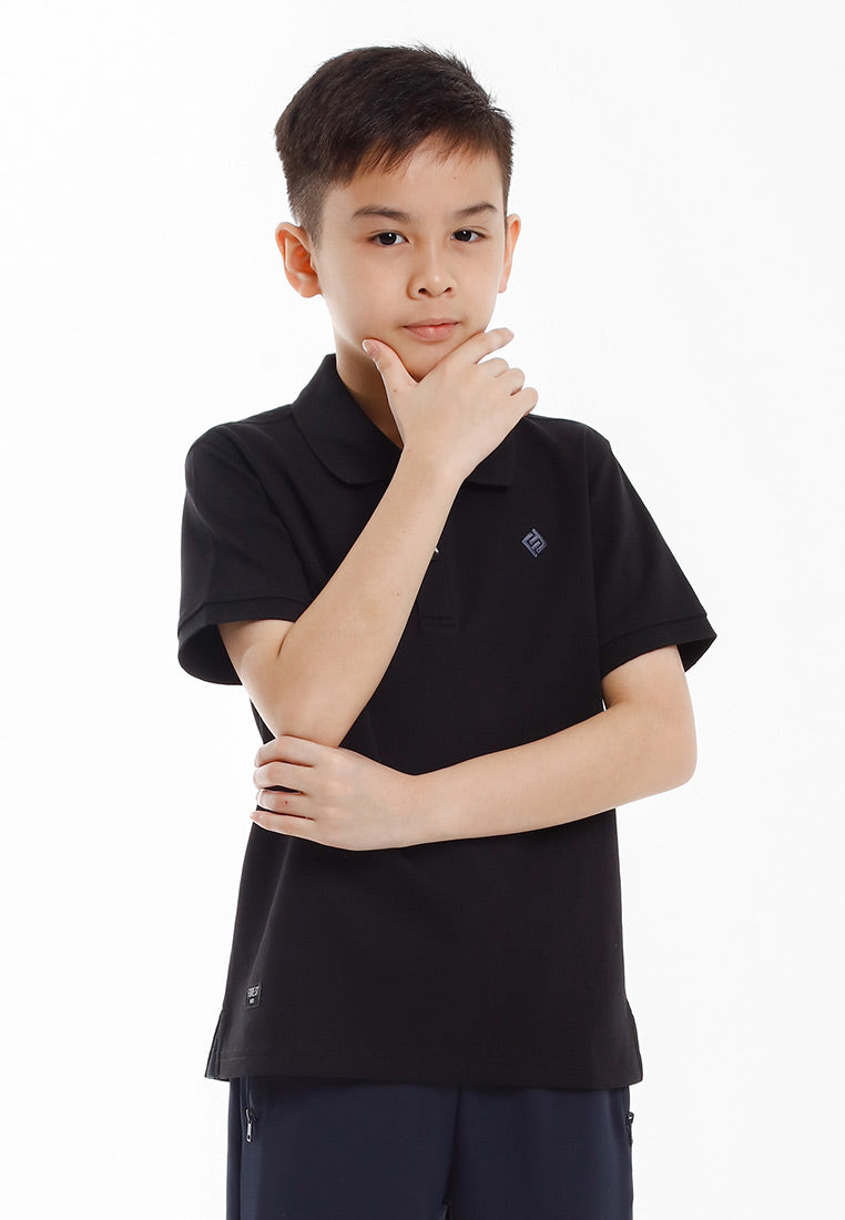 Forest Baju T Shirt Budak Lelaki | Kids Soft-Touch Silky Cotton Polo Tee - FK20324