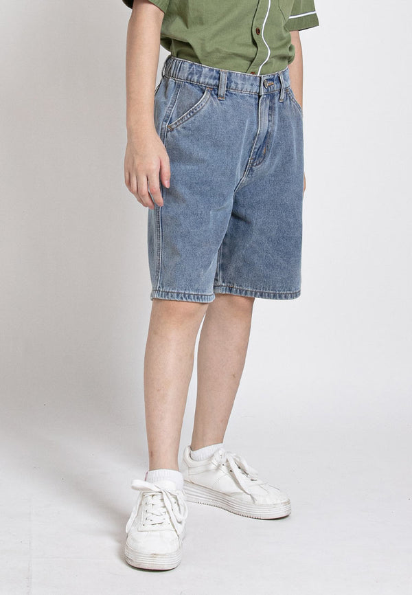 Forest Kids Boy Elastic Waist Denim Jeans Shorts Boy Short Pants| Seluar Budak Lelaki - FK70002