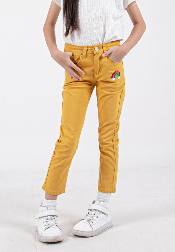 Forest Kids Girls Cotton Twill Skinny Cut Long Pants | Seluar Panjang Budak Perempuan - FK810006